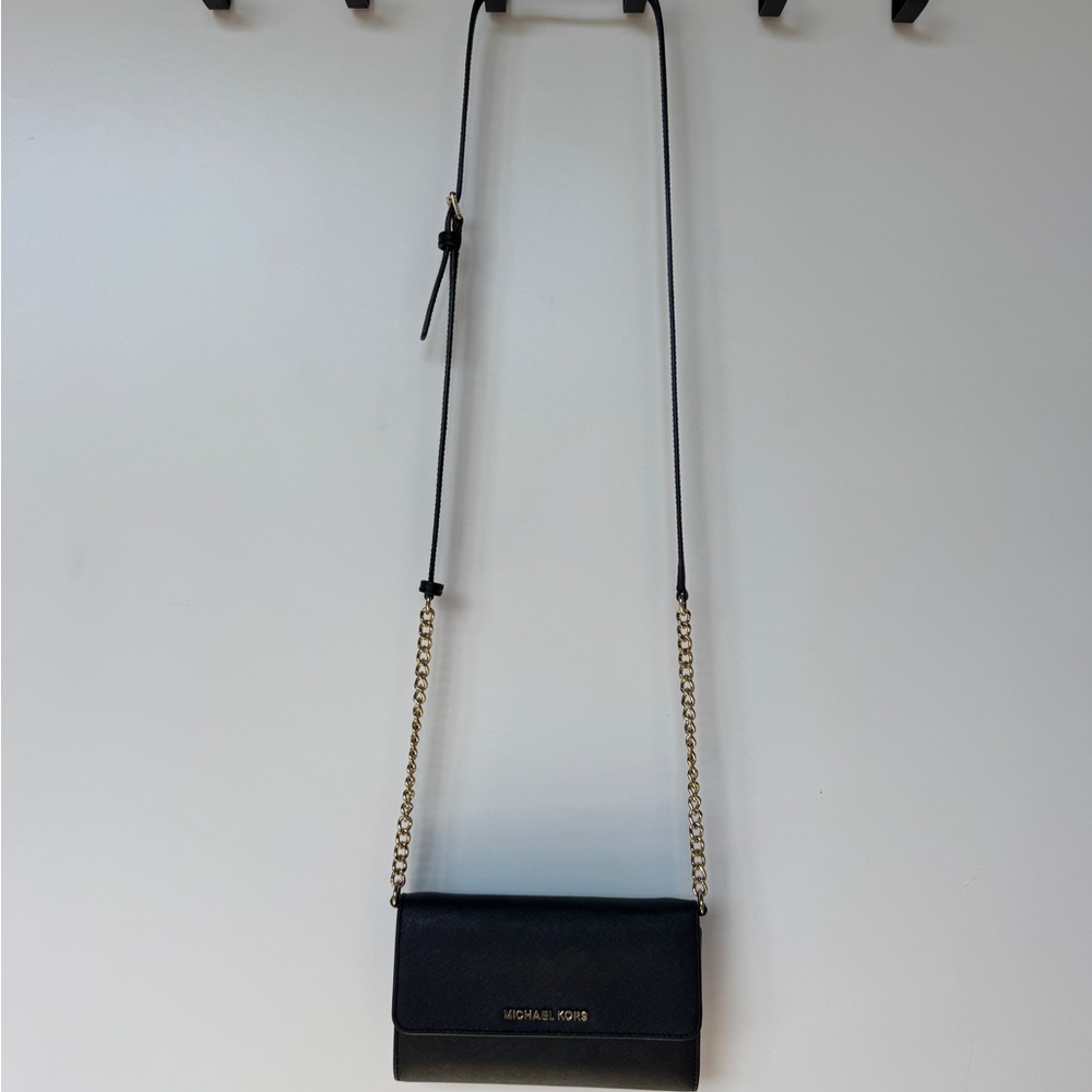 Michael Kors Black and Gold Crossbody Bag